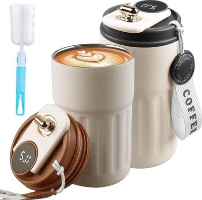 Produktbild von Isolierbecher 450ml Edelstahl Thermoskan digital