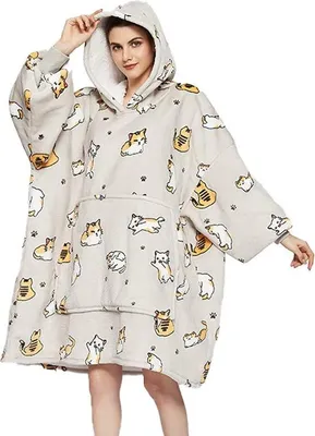 Image de Famanu : Couverture polaire extra grande - Sweat à capuche en polaire pour femmes et hommes