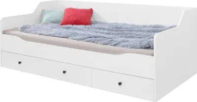 Produktbild von Kinderbett / Jugendbett Tellin 13, Farbe: Weiß / Weiß Hochglanz - Liegefläche: 90 x 200 cm