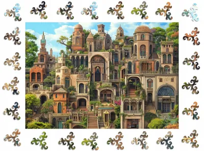 Produktbild von Adawoo Holzpuzzle Stadt der Verborgenen Geheimnisse 1Puzzel