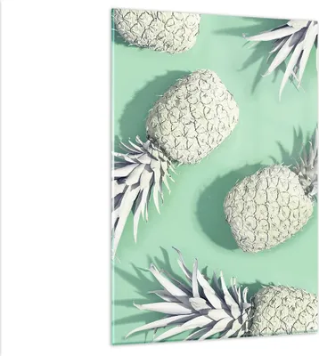 Produktbild von Bilder auf glas - Einteilig - Ananas Obst Saft - 80x120cm - Glasbilder - Wandbilder - Bilder - zum Aufhängen bereit - Wanddekoration aus Glas - Glas Bilder - Wandbild auf Glas - GPA80x120-4040