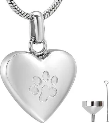 Immagine prodotto di Ciondolo in frassino con catena (55 cm) per ceneri, capelli o profumo - gioielli commemorativi per animali e persone