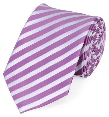 Produktbild von Fabio Farini - 1 Stück Herren Krawatte Rosa - verschiedene Rosa Männer Schlips in 8cm Breit (8cm), Helllila Weiß - Wild Grape/White