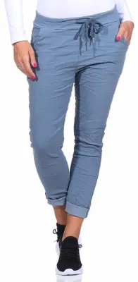 Produktbild von Chinohose Damen Stretch Jeans Gr. 36-48 leichte Schlupfhose mit Gummizug