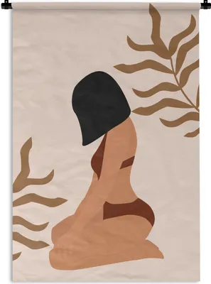 Produktbild von MuchoWow® Wandteppich Wandbehang Sommer - Frau - Bikini 60x90 cm Tapisserie Dekoration Wandtuch - Foto-Teppich - Abwaschbar