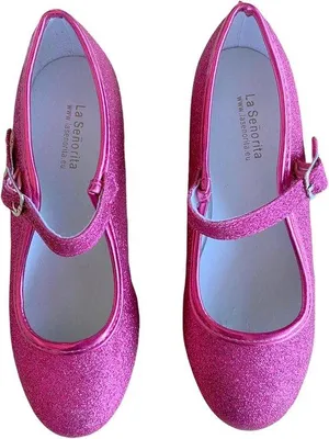Imagen del producto de Zapatos rosas con puntera para niñas, ideales para fiestas y bailes