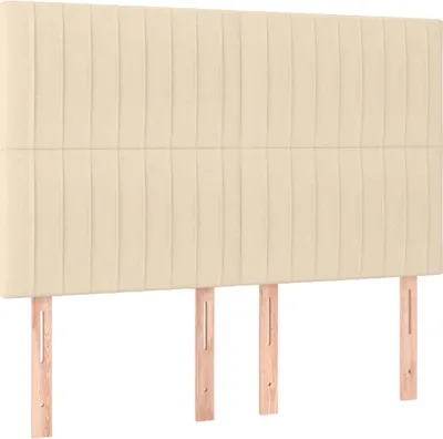 Obrázok produktu pre vidaXL Čelo postele krémové 144x5x118/128 cm látka