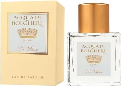 A perfume bottle and its box are displayed side-by-side against a white background.