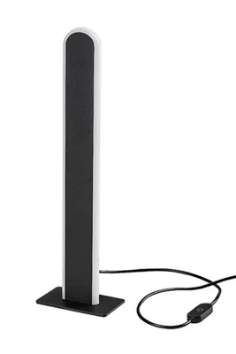 Image de Lampe de table SINDRI LED 15W 3000, 4000K métal noir, plastique blanc L:10cm H:35cm dimmable avec interrupteur à câble