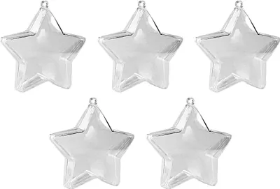 Produktbild von Kunststoff-Stern teilbar, ca. 7,5cm, Dekostern Sternhänger. 5 Stück