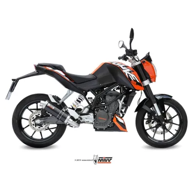 Produktbild von Mivv SPORT Schalldämpfer GP Komplettanlage 1x1 Steel Black für KTM 125 DUKE BJ 2011 > 2016