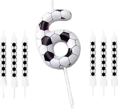 Produktbild von Geburtstagstorteinlage, Sportmotiv, Tortendekorationen, Zahl 6