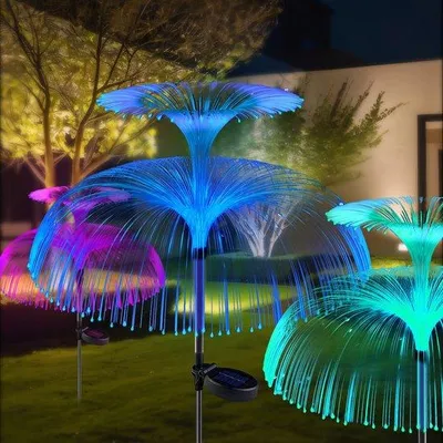 Produktbild von Solar-Lampe mit 7 farbwechselnden LED's, speziell für Außenbeleuchtung entwickelt, stäbchenförmig, wasserdicht, ideal für den Garten.