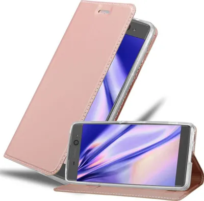 Produktbild von Cadorabo Handyhülle für Sony Xperia XA Schutz Hülle in Rosa Cover Etui Book Case Booklet