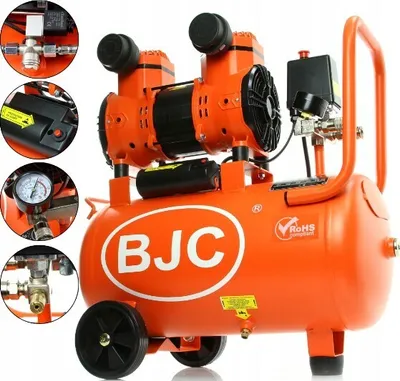 Produktbild von Druckluft Kompressor 24L 8 BAR Ölfrei Luftkompressor 2 Kolben Flüsterkompressor Abschaltautomatik