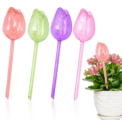 Tulpen-Bewässerungsset, 4 Stück, 24x6,5 cm, PVC, bunt