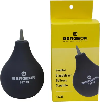 Zdjęcie produktu dla Bergeon 15733 Gumowy Blower do Pyłu z PVC Nozzle Świeżo Wyprodukowany
