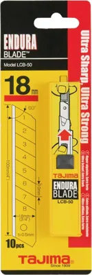 Produktbild von TAJIMA ENDURA CUTTERKLINGEN 18 mm Spender mit 10 Klingen SB-Karte