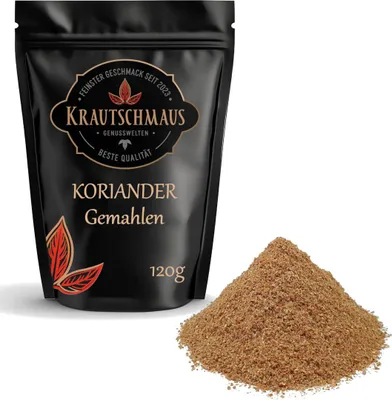 Produktbild von 120g Koriander gemahlen von Krautschmaus, Coriander Gewürz, volles Aroma ohne Zusatzstoffe