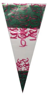 Produktbild von Spitztüten 25x46cm 1 Pfund grün/rot (250 Stück) [DV-3267]
