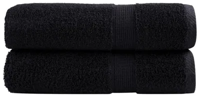 Image de vidaXL Serviettes premium SOLUND 2 pcs. noir 50x100 cm 600 g/m