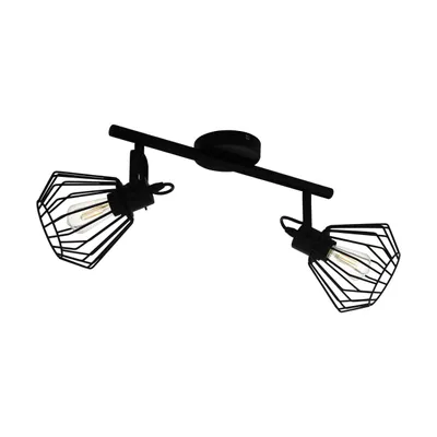 Image de Eglo 98763 TABILLANO E27 lampe spot double 440x110mm noir