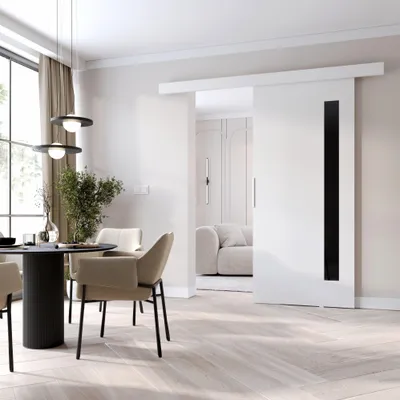 Obrázek produktu pro Interiérové dveře na stěnu BARRET 7 - 76 cm, bílé