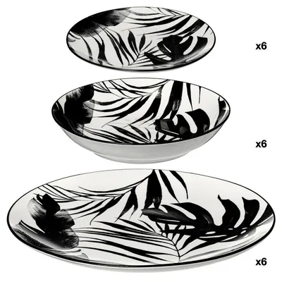 Produktbild von Geschirr-Set PALME, 18-teilig