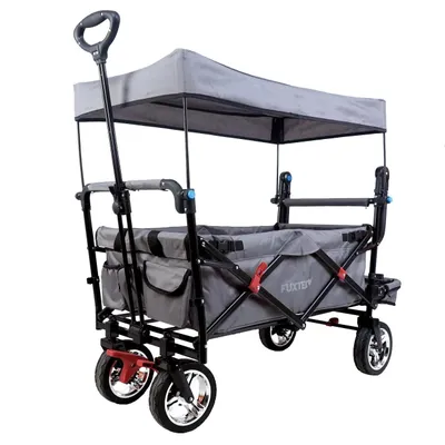 Zdjęcie produktu dla Wózek FUXTEC FX-CT800, szary, daszek UV, schowek, szuflada Grau