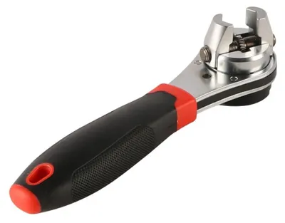 Obrázek produktu pro Klíč s ráčnou, nastavitelný - ráčna 1/4 - 7/8 palce - nářadí - rukojeť z gumy - 6-22 mm - odolný proti nárazům - klíč s ráčnou