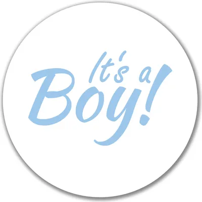 Immagine prodotto di Huuraa Adesivo "It's a Boy!" con scritta, rotondo da 10 cm, idea regalo