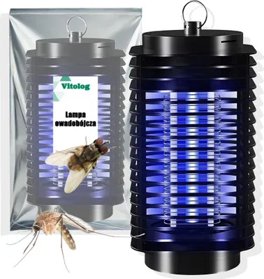 Zdjęcie produktu dla Lampa Owadobójcza UV Łapka Pułapka na Owady Komary Muchy Ćmy Przeciw Owadom Elektryczna