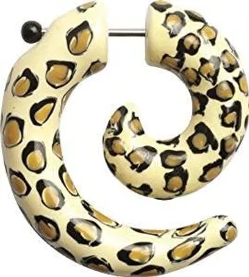 Produktbild von Fake Ohr Spirale Expander Acyl Design Leopard Dehnung - VSPLEU