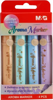 Immagine prodotto di Pennarelli artistici profumati glitter 4 pz MIX 3 M&G