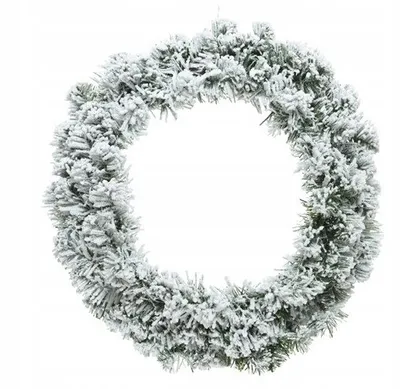 Imagen del producto de Guirnalda navideña con motivos invernales y cubiertos de nieve, para la puerta, de 50 cm