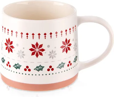 Produktbild von Orion | Becher aus Porzellan - 380 Ml - Winterdesign - Spülmaschinenfest - Kaffeebecher