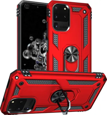 Immagine prodotto di Custodia per cellulare Armor Shield per Samsung Galaxy S20 Ultra cover Custodia ibrida per cellulare, rosso