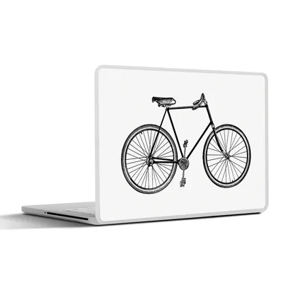 Produktbild von MuchoWow® Laptop Aufkleber Sticker Cover Vintage - Fahrrad - Lenkrad 25x18 cm - Laptop-Deko