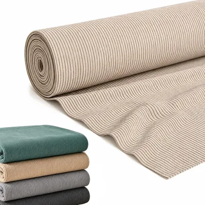 Obrázok produktu pre Elzusha – Corduroyová tkanina, 1 meter – Béžová, 140 x 500 cm – Látka na šitie