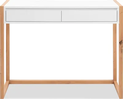 Immagine prodotto di Calicosy - Console 2 cassetti decor bianco e rovere artigianale L100 cm - NOVA