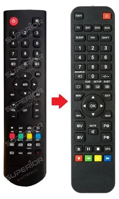 Produktbild von Ersatz Fernbedienung für Strong SRT32HD5553 | SRT32HF2003 | SRT32HF2003C