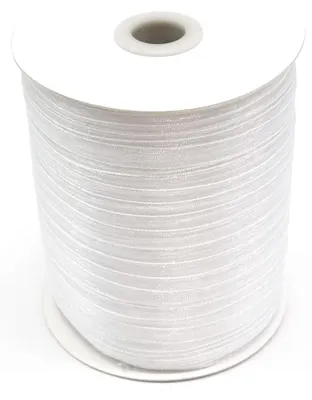 Organza-Band 6 mm x 550 m weiß für Dekoration