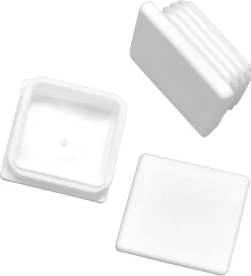 Produktbild von 10 Stück - Lamellenstopfen Vierkantrohr 50 x 50 mm (Außen) Stopfen WEIß