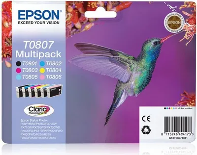Image de Epson Cartouches d'encre Multipack T080 (6 couleurs)