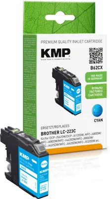 Productafbeelding van KMP 1529,4003 KMP B62CX Tintenpatrone cyan kompatibel mit Brother LC-223 C