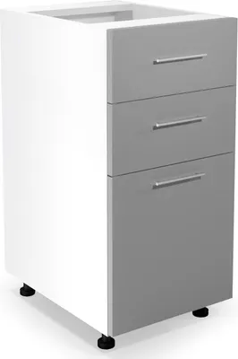Produktbild von Halmar Dolna szafka kuchenna Vento D3S H-40/82 - biały / jasnoszary połysk