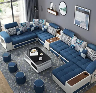Produktbild von Ecksofa U-form Polster Modern Relax Sitz Luxus Möbel Wohnlandschaft Sofa Couch