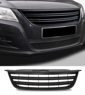 Kühlergrill Sportgrill Gitter Grill ohne Emblem Schwarz für VW Tiguan 5N 07-11 – Produktansicht