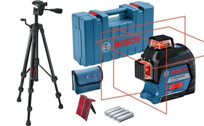Obrázok produktu pre Bosch GLL 3–80 Professional, 30 m, 0,3 mm/m, 4°, 120 m, 4 s, Červená