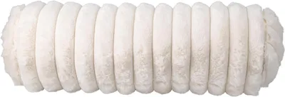 Immagine prodotto di Cuscino decorativo in pelliccia, forma cilindrica, 42 cm di diametro, color crema, marca H&L